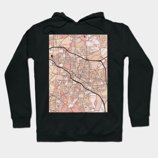 Durham Map Pattern in Soft Pink Pastels Hoodie